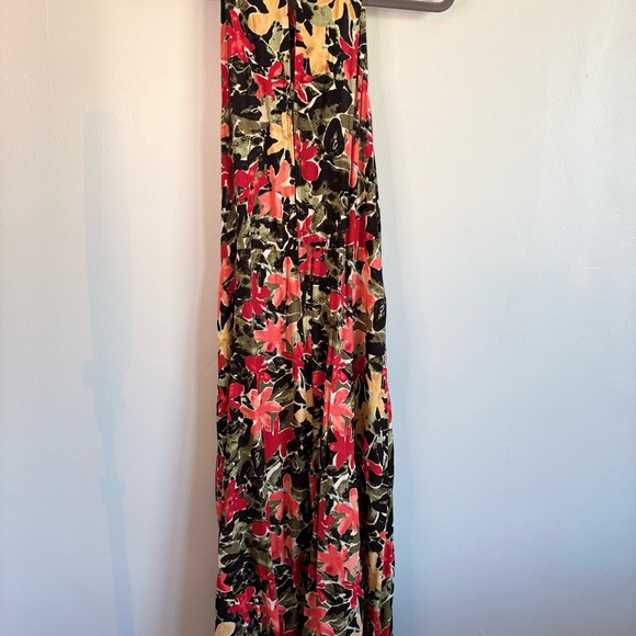 Massimo Red and Black Floral Print Maxi Dress - Picture 5 of 6
